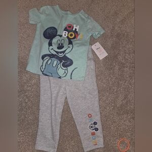 Disney Mickey Mouse Mint and Gray Sleepwear